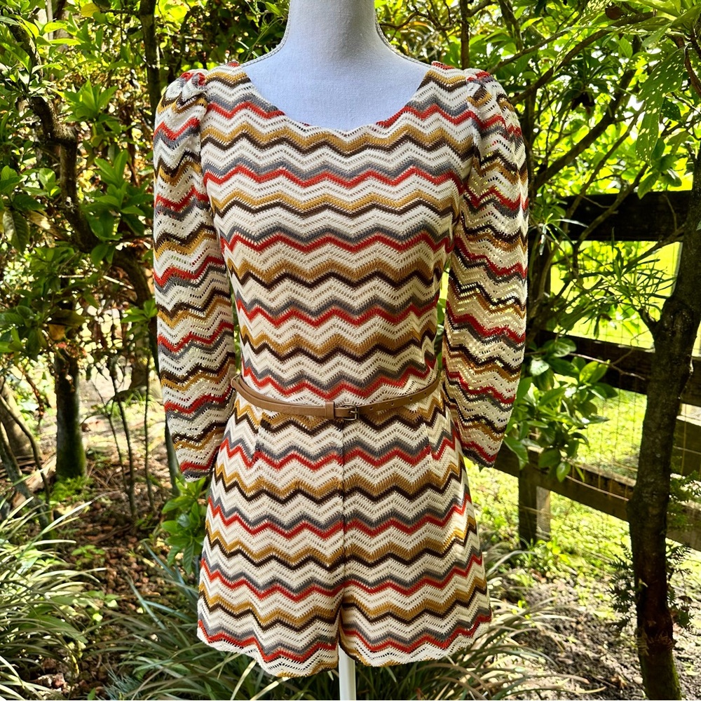 Ark & Co. Missoni Chevron Zig Zag Style Crochet Romper